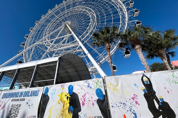 The Blue Man Group Theater construction site at ICON Park.